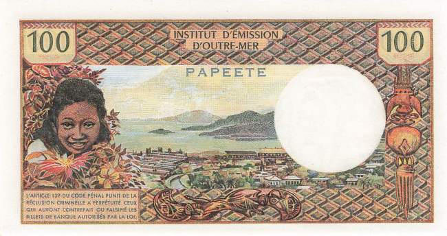 Tahiti 100 Francs